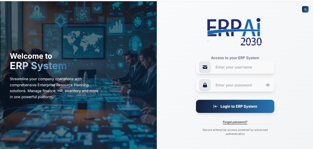 ERP System login